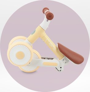 Jeździk Dla Dzieci Trójkołowy - Momi Dex Żółty - Lekki 12M+ Składany 4