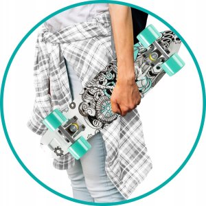 Deskorolka Dla Dzieci Fiszka - Qkids Galaxy - Antypoślizgowa Kauczuk Abec-7 4