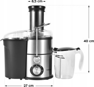 Sokowirówka Wysokoobrotowa Vertenz Tornado 50 1900W Separator Piany 85Mm 5