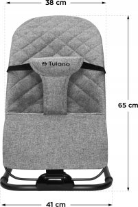 Bujaczek Leżaczek Składany Regulowany Dla Dzieci Tulano Moon 20 Grey 10