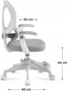 Fotel Obrotowy Krzesło Dla Dzieci Młodzieży Mark Adler Junior 4.5 Grey 3