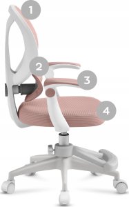 Fotel Obrotowy Krzesło Dla Dzieci Młodzieży Mark Adler Junior 4.5 Pink 11