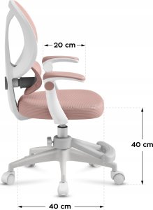 Fotel Obrotowy Krzesło Dla Dzieci Młodzieży Mark Adler Junior 4.5 Pink 2