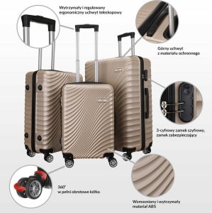 Peterson Mała Walizka Podróżna Z Wysuwanym Uchwytem 13