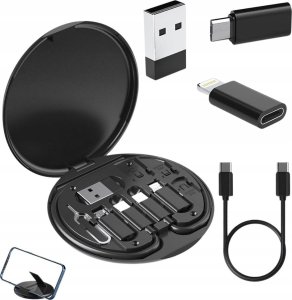 Adaptery Przejściówki USB-C do Lightning / Micro USB / USB-A Zestaw 5w1 1