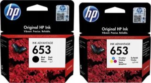 Tusz HP 653 3YM74AE 5ml + 3YM75AE 6ml CMYK Oryginał komplet 1