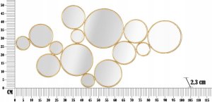 Vilde Kompozycja luster w złotej ramie, 100 x 51,5 cm 6