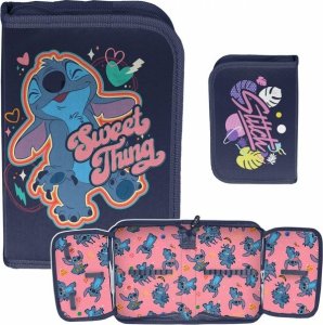 Stitch Jednokomorowy Piórnik do Szkoły Podstawowej dla Dziewczynek Disney 1