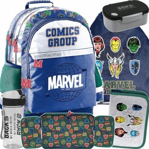 Marvel Comics Plecak Chłopięcy  Szkolny do 1-4  klas Podstawówki Paso Gaming Gra 1