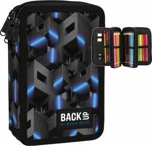 POTRÓJNY PIÓRNIK BACKUP 3 KOM. Z WYPOSAŻENIEM DLA CHŁOPAKA ABSTRAKCJA 3D 1