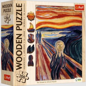 Trefl Puzzle Drewniane Krzyk, Edvard Munch 200 elementów (20252) 1