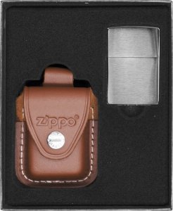 Zestaw ZIPPO Zapalniczka BRUSHED CHROME Prezentowy No4 1