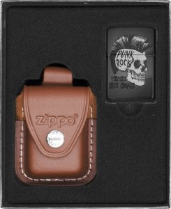 Zestaw ZIPPO Zapalniczka PUNK ROCK SKULL Prezentowy No2 1