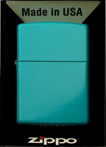 Zippo Zestaw ZIPPO Zapalniczka REG FLAT TURQ No2 2