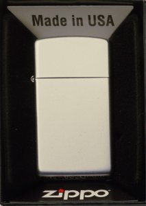 Zestaw ZIPPO Zapalniczka SATIN FINISH SLIM Prezentowy No1 2