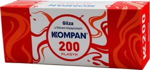 Gilzy papierosowe KOMPAN KLASYK 200szt 1