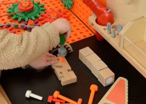 MASTERKIDZ Drewniany Warsztat XXL Montessori STEM z Narzędziami 3