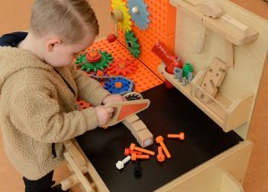 MASTERKIDZ Drewniany Warsztat XXL Montessori STEM z Narzędziami 4