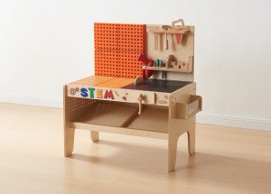 MASTERKIDZ Drewniany Warsztat XXL Montessori STEM z Narzędziami 10