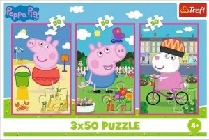 Trefl Puzzle Peppa Siła przyjaźni 3x50 elementów (34877) 2