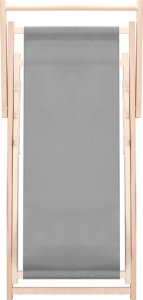 Leżak ogrodowy, drewniany z 3-stopniową regulacją, plażowy, balkonowy, szary UNIWERSALNY 11