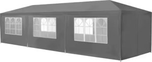 Namiot pawilon ogrodowy handlowy 3x9 m 8 ścianek szary MultiGarden 2