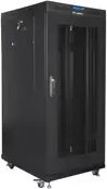 Szafa instalacyjna rack stojąca 19" 32U 600x1000 czarna drzwi perforowane LCD Lanberg (Flat Pack) 1