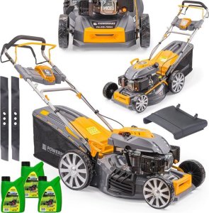 KOSIARKA SPALINOWA DO TRAWY Z NAPĘDEM 7KM 60L 51CM 8W1 + OLEJ KOSZ 2