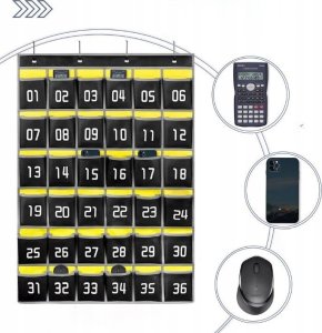 Numerowany Organizer na Smartfony Praktyczne Kieszonki na Telefony 36 5