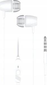 BLUE STAR słuchawki przewodowe Jack 3,5 mm z mikrofonem PA-E67 1,2 m białe 2