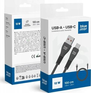 BLUE STAR kabel USB A do Typ C 2A 12W DC99C 1 m czarny 1