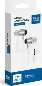 BLUE STAR słuchawki przewodowe Jack 3,5 mm z mikrofonem M09 1,2 m białe 3