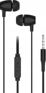 BLUE STAR słuchawki przewodowe Jack 3,5 mm z mikrofonem PA-E67 1,2 m czarne 2