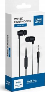 BLUE STAR słuchawki przewodowe Jack 3,5 mm z mikrofonem PA-E67 1,2 m czarne 3