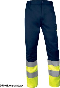 M1PA2HVCL1 - Spodnie z wieloma kieszeniami H.V klasy 1 zapewniają dobrą widoczność w warunkach słabego oświetlenia i w - żółty fluo-granatowy L 3