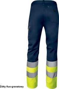 M1PA2HVCL1 - Spodnie z wieloma kieszeniami H.V klasy 1 zapewniają dobrą widoczność w warunkach słabego oświetlenia i w - żółty fluo-granatowy L 4