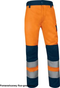 M1PA2HVCL2 - Spodnie z wieloma kieszeniami H.V klasy 2 zapewniają dobrą widoczność w warunkach słabego oświetlenia i w - żółty fluo-granatowy L 1