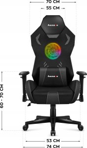 Fotel Huzaro Combat 7.6 RGB Czarny 10