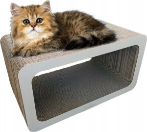 DRAPAK DLA KOTA KARTONOWY Biały DUŻY PROSTOKĄT 53x28x30 cm Mruu&Pruu 1