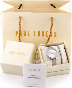 KOMPLET PREZENTOWY DAMSKI PAUL LORENS - Zegarek + bransoletka (zg545f) 9