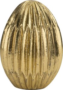 Ozdoba jajko złote karbowane 11,5 cm 1
