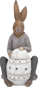 Figurka Królik przy jajku 42 cm chłopiec 2