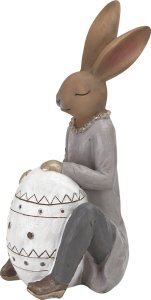 Figurka Królik przy jajku 42 cm chłopiec 3