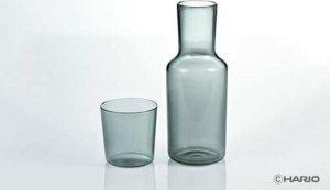Hario - Colors Night Carafe - Karafka 600ml ze szklanką 280ml szara 2