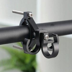 Hak uchwyt na zakupy potrójny do roweru / hulajnogi aluminiowy FS366-001 czarny 2