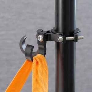 Hak uchwyt na zakupy podwójny do roweru / hulajnogi aluminiowy FS366-005 czarny 2