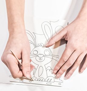 Piaskowe malowanki - wielkanocny zajączek 30624 3