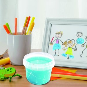 SES Slime niebieski brokat 140g 15043 50433 5