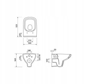 Cersanit B983 SYSTEM 40 MECH MZ312 CO DUR WO ŁW PRZYCISK CHROM BŁ 2