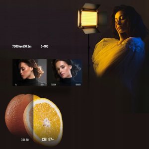 Lampa studyjna Neewer Zestaw Oświetleniowy Studyjny 2x Lampa Wrota Rgb 50w 3200-5600k + 2x Statyw Rgb 660pro 7